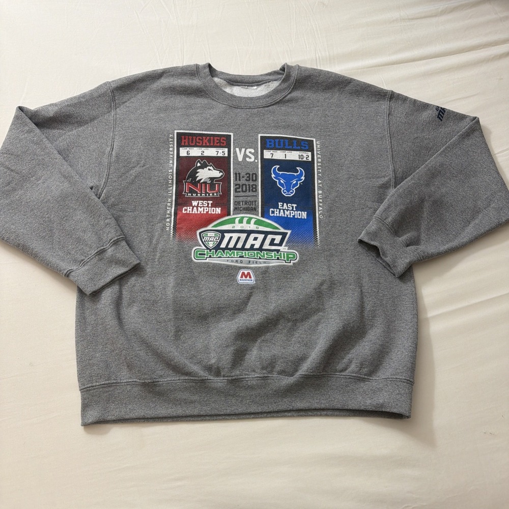 University at Buffalo Bulls Vs Northern Illinois Crewneck Sweatshirt‎ MAC 2018